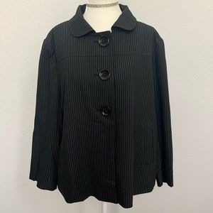 Michael Kors Black White Stripe Blazer Suit Jacket